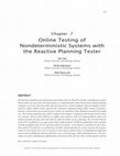 Research paper thumbnail of Online Testing of Nondeterministic Systems with the Reactive Planning Tester