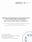 Research paper thumbnail of Reflections on an educational program on moral and civic virtues and values in secondary schools. A case study in Mexico