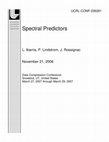 Research paper thumbnail of Spectral Predictors