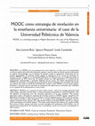 Research paper thumbnail of MooC como estrategia de nivelación en la enseñanza universitaria: el caso de la Universidad Politécnica de Valencia