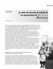 Research paper thumbnail of La salida del mercado de trabajo de tres generaciones de mujeres mexicanas