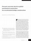 Research paper thumbnail of Precast Concrete Deck-to-Girder Mechanical Connection for Accelerated Bridge Construction