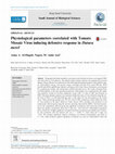 Research paper thumbnail of Physiological parameters correlated with Tomato Mosaic Virus inducing defensive response in Datura metel