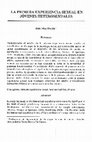 Research paper thumbnail of La primera experiencia sexual en jóvenes heterosexuales