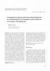 Research paper thumbnail of Combining geomatics and conventional methods for monitoring forest conditions under different governance arrangements