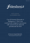 Research paper thumbnail of Casi di Giustizia Elettorale in Madagascar. L'Alta Corte costituzionale malgascia si pronuncia sulle operazioni pre-elettorali presidenziali del 2023