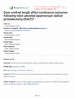 Research paper thumbnail of Does urethral length affect continence outcomes following robot assisted laparoscopic radical prostatectomy (RALP)?