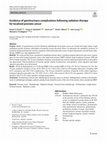 Research paper thumbnail of Incidence of genitourinary complications following radiation therapy for localised prostate cancer