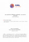 Research paper thumbnail of Les marchés de définition simultanés : un succès à interroger