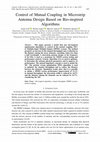 Research paper thumbnail of Control of Mutual Coupling in Microstrip Antenna Design Based on Bio-inspired Algorithms