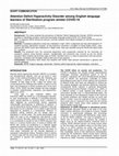 Research paper thumbnail of Attention Deficit Hyperactivity Disorder among English language learners of Sterilization program COVID-19