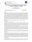 Research paper thumbnail of Effectiveness of E-learning for the Teaching of English: A Study of Comparative Strategies