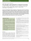 Research paper thumbnail of ICLE On principles and standards in ecological restoration