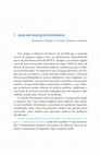 Research paper thumbnail of Análise dos Questionários