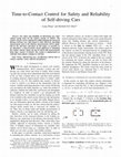 Research paper thumbnail of Time-to-Contact control for safety and reliability of self-driving cars