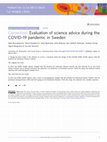 Research paper thumbnail of Correction: Evaluation of science advice during the COVID-19 pandemic in Sweden