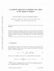 Research paper thumbnail of A symbolic approach to multiple zeta values at negative integers