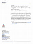 Research paper thumbnail of Correction: Development of closed-loop supply chain network in terms of corporate social responsibility