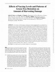 Research paper thumbnail of Effects of Varying Levels and Patterns of Green-Tree Retention on Amount of Harvesting Damage