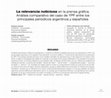 Research paper thumbnail of A relevancia na mídia impressa. Análise comparativa do caso da YPF entre entre os principais jornais argentinos e espanhóis