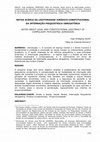 Research paper thumbnail of Notas Acerca Da Legitimidade Jurídico-Constitucional Da Internação Psiquiátrica Obrigatória