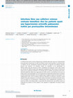 Research paper thumbnail of Infections liées aux cathéters veineux centraux tunnélisés chez les patients ayant une hypertension artérielle pulmonaire traitée par prostacycline intraveineuse