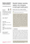 Research paper thumbnail of Bounded strategic reasoning explains crisis emergence in multi-agent market games