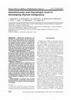 Research paper thumbnail of Autoimmunity and thyrotropin level in developing thyroid malignancy