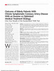 Research paper thumbnail of Outcome of Elderly Patients With Chronic Symptomatic Coronary Artery Disease With an Invasive vs Optimized Medical Treatment Strategy