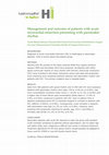 Research paper thumbnail of Management and outcome of patients with acute myocardial infarction presenting with pacemaker rhythm