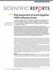 Research paper thumbnail of Risk assessment of recent Egyptian H5N1 influenza viruses