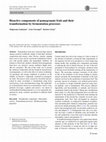 Research paper thumbnail of Bioactive components of pomegranate fruit and their transformation by fermentation processes