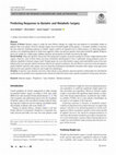 Research paper thumbnail of Predicting Responses to Bariatric and Metabolic Surgery