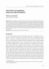 Research paper thumbnail of The Ethics of Banking: Analysis and Estimates