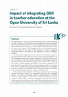 Research paper thumbnail of Impact of integrating OER in teacher education at the Open University of Sri Lanka (Advance online publication)