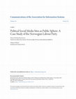 Research paper thumbnail of Political Social Media Sites as Public Sphere: A Case Study of the Norwegian Labour Party