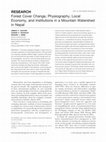 Research paper thumbnail of Forest Cover Change, Physiography, Local Economy, and Institutions in a Mountain Watershed in Nepal