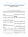 Research paper thumbnail of Efecto de la humedad de la biomasa en el calor de combustión de bagazo de caña y desperdicios de la mazorca de maíz