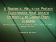 Research paper thumbnail of A Bacterial Virulence Protein Suppresses Host Innate Immunity to Cause Plant Disease