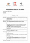 Research paper thumbnail of ROSSELLÓ CALAGELL, G.,  Diplomatic space and performativity as metaphors of power. The example of the III Punic War, Legacies of the Roman Republic: Law, text, and Spaces, 18-19 January 2024.