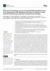 Research paper thumbnail of Increased Circulating Levels of Growth Differentiation Factor 15 in Association with Metabolic Disorders in People Living with HIV Receiving Combined Antiretroviral Therapy