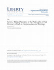 Research paper thumbnail of Biblical narrative in the philosophy of Paul Ricoeur: a study in hermeneutics and theology