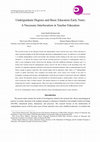 Research paper thumbnail of Undergraduate Degrees and Basic Education Early Years: A Necessary Interlocution in Teacher Education