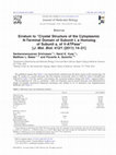 Research paper thumbnail of Erratum to “Crystal Structure of the Cytoplasmic N-Terminal Domain of Subunit I, a Homolog of Subunit a, of V-ATPase” [J. Mol. Biol. 412/1 (2011) 14–21]