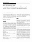 Research paper thumbnail of A new technique to avoid the intraoperative complications of septal myectomy in patients with obstructive hypertrophic cardiomyopathy