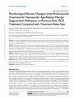 Research paper thumbnail of Morphological Macular Changes Under Brolucizumab Treatment for Neovascular Age-Related Macular Degeneration Refractory to Previous Anti-VEGF Treatment Compared with Treatment-Naive Eyes