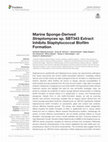 Research paper thumbnail of Marine Sponge-Derived Streptomyces sp. SBT343 Extract Inhibits Staphylococcal Biofilm Formation