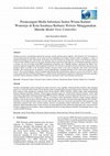 Research paper thumbnail of Perancangan Media Informasi Sentra Wisata Kuliner Wonorejo di Kota Surabaya Berbasis Website Menggunakan Metode Model View Controller