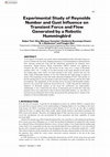 Research paper thumbnail of Experimental Study of Reynolds Number and Gust Influence on Transient Force and Flow Generated by a Robotic Hummingbird