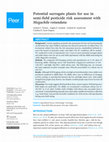 Research paper thumbnail of Potential surrogate plants for use in semi-field pesticide risk assessment with <i>Megachile rotundata</i>